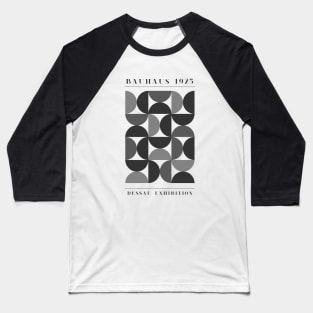 Bauhaus Exhibition 1925 Geometric Black and White Baseball T-Shirt